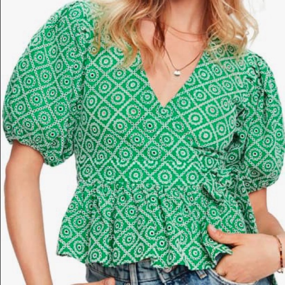 Scotch and Soda Broderie Anglaise Wrap Top Size L